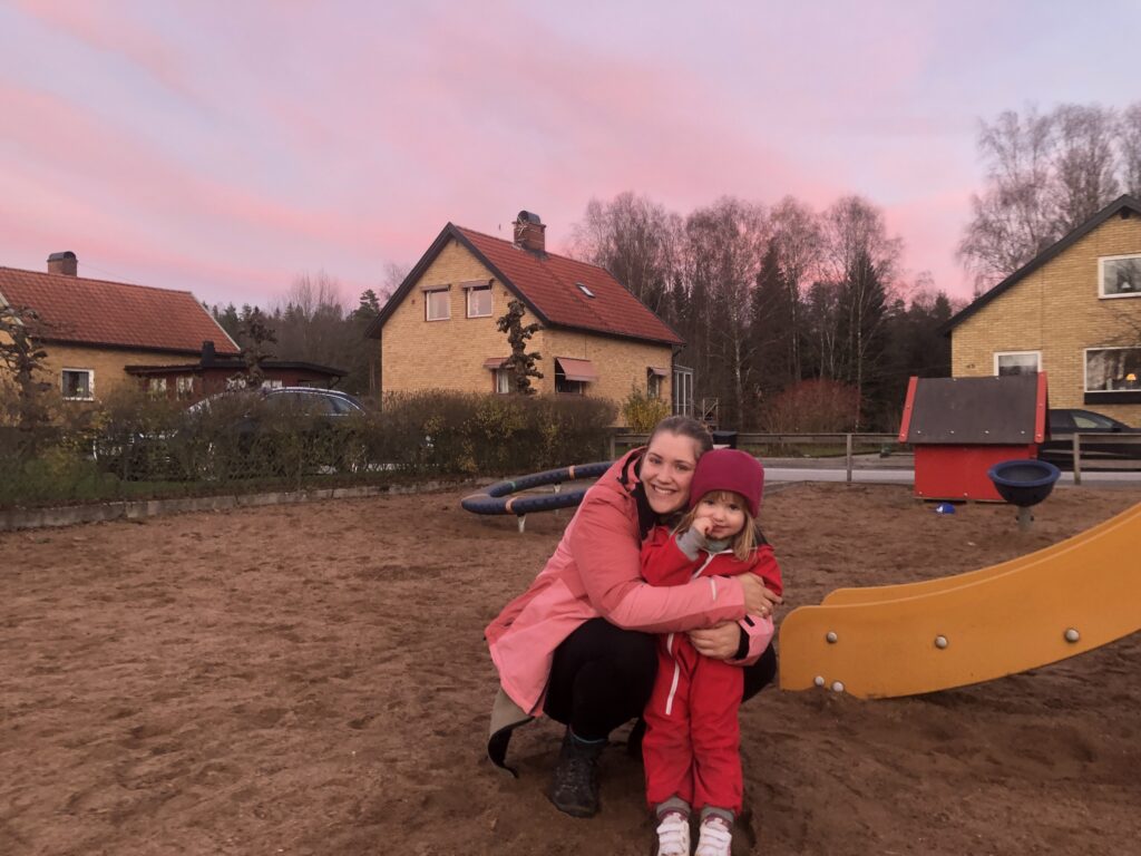 Sonnenuntergang auf dem Spielplatz