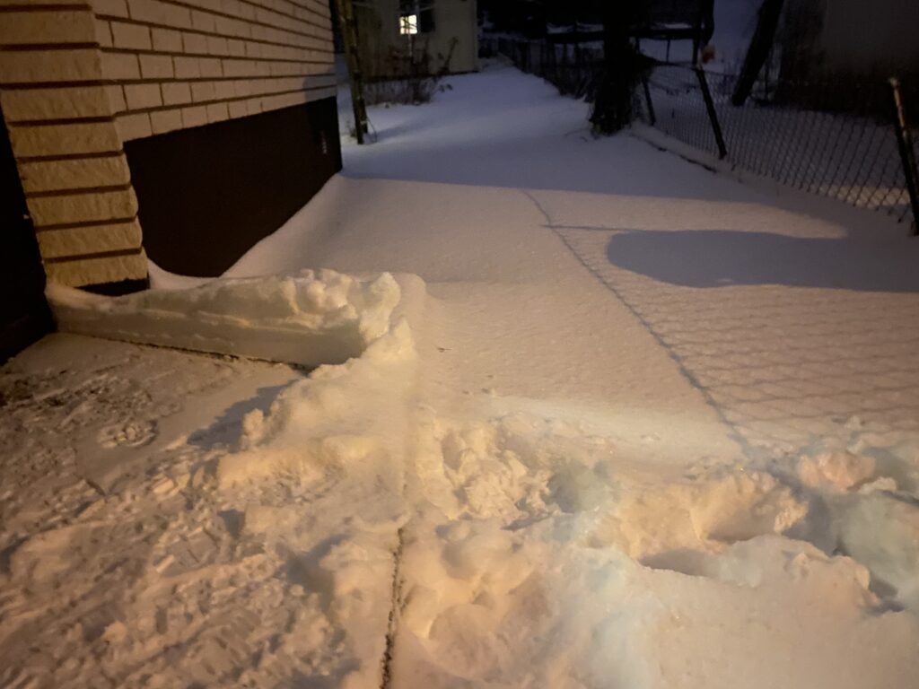 Schnee vor der Haustür