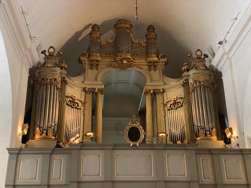Orgel in Norrköping, die Franz testen durfte